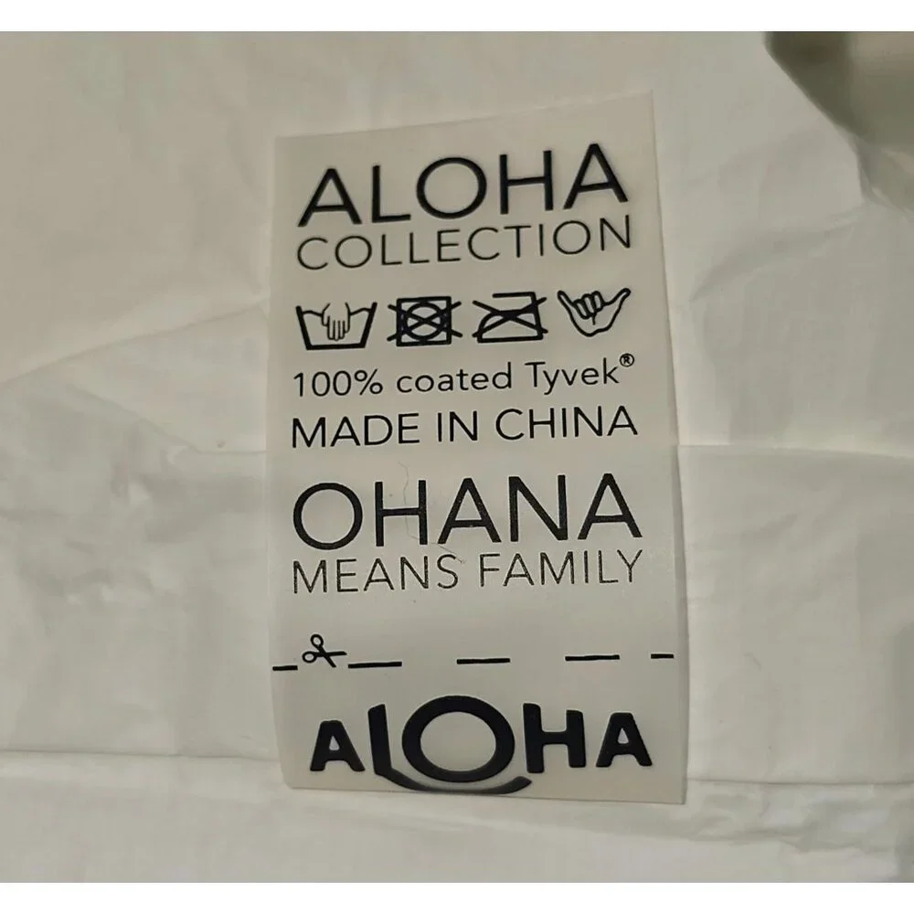 Aloha Collection Women's Aqua White Striped Splash-Proof Tote Bag Sz L 2559 - Picture 9 of 13